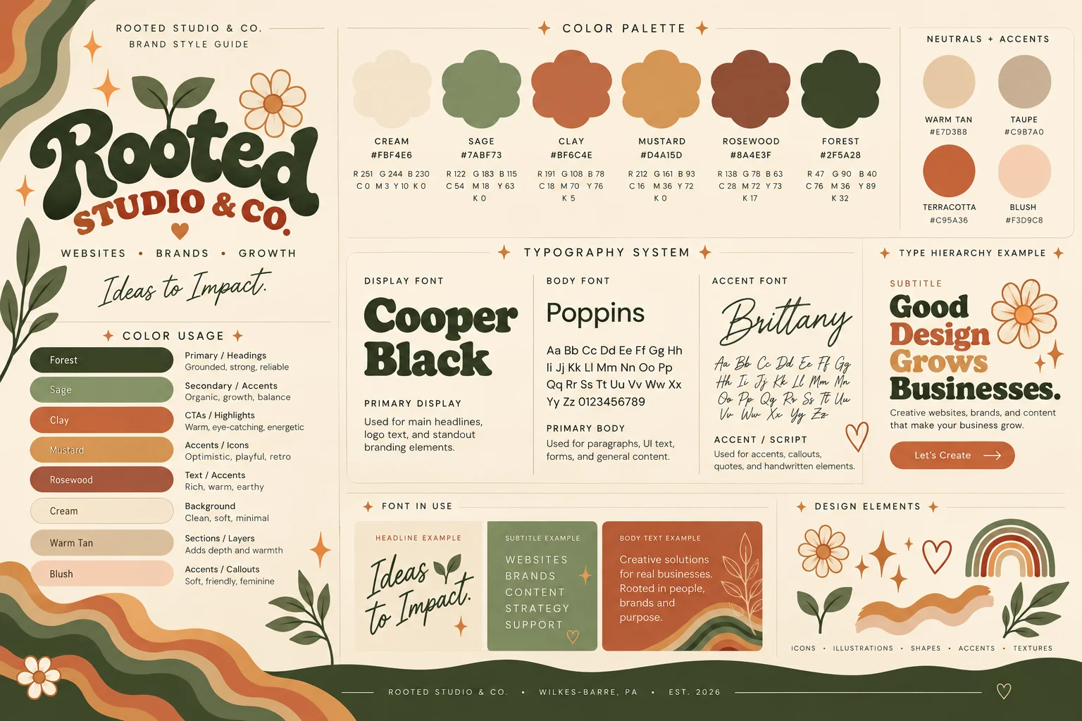 Rooted Studio & Co brand application 3